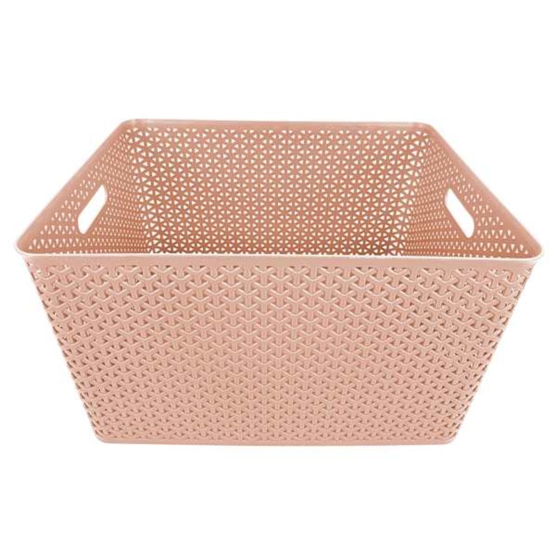 Pink Y-Weave Storage Basket Extra Large | Storage Solutions | At Home