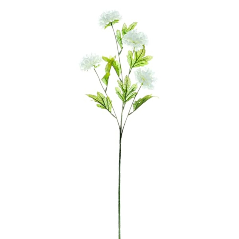White Marigold Floral Stem, 32″