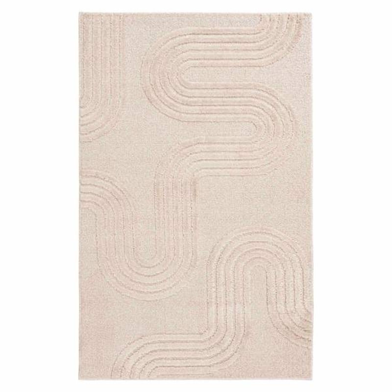 White Tufted Accent Rug, 4×6