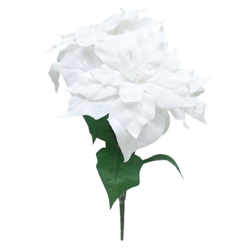 3-Pack White Poinsettia Bush, 17.5″