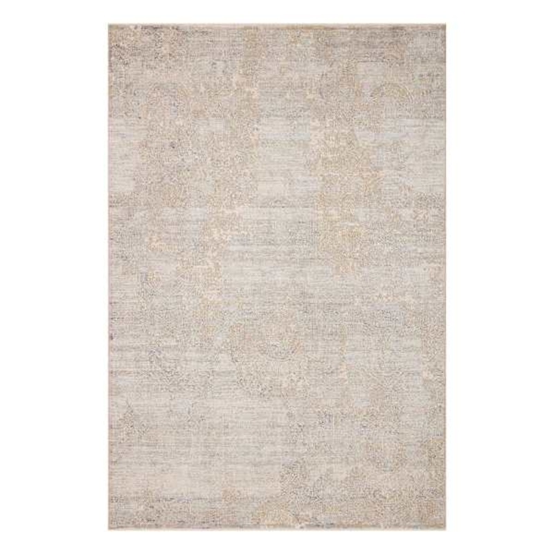 (B764) Kari Taupe & Rust Area Rug, 5×7