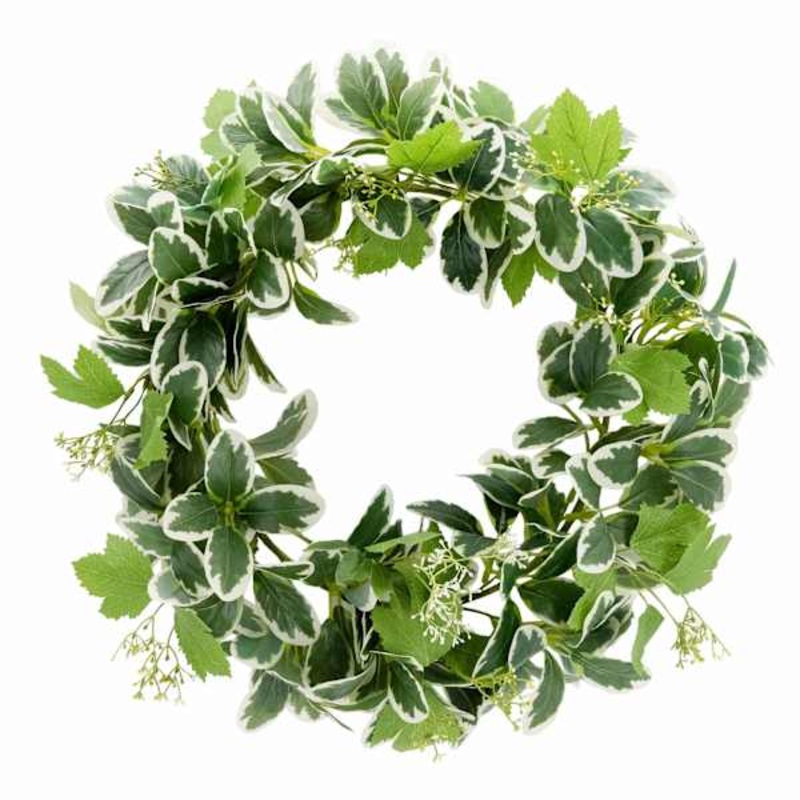 Mixed Leaves Wreath, 24″