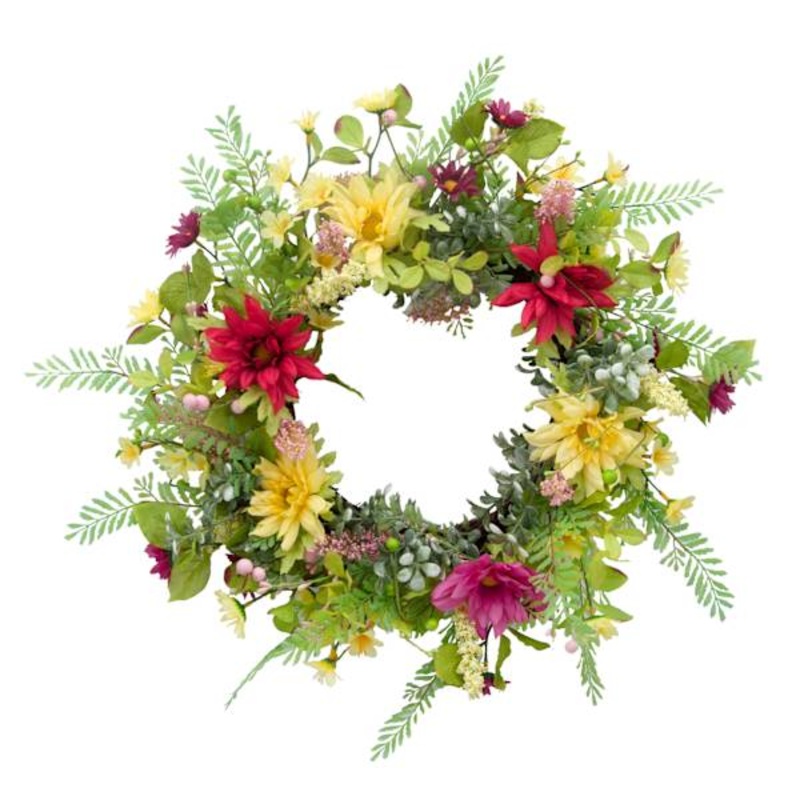 Mixed Wildflower Floral Wreath, 20″