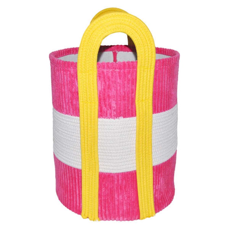Oh Joy Poly Rope Storage Basket Pink White | At Home