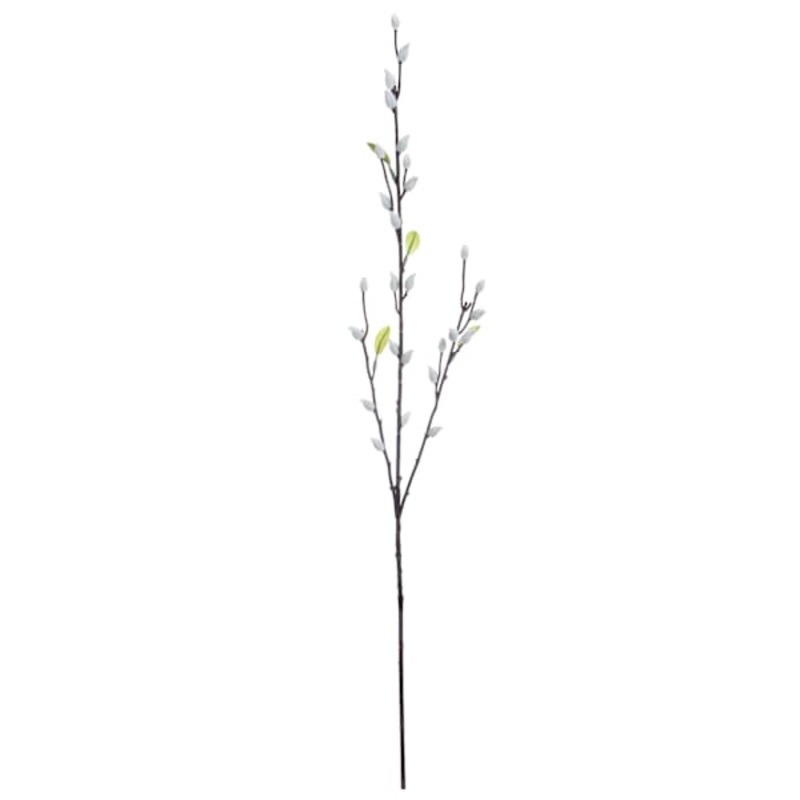 White Pussy Willow Floral Spray, 32.5″