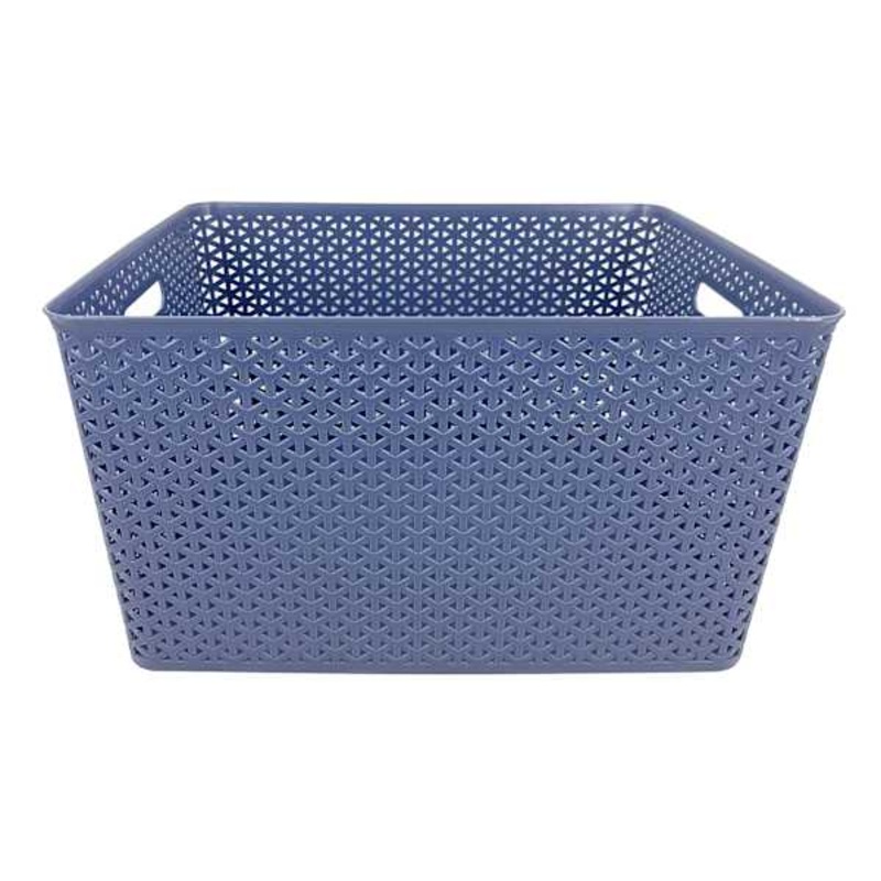 Y-Weave Navy Peony Storage Basket Large | Home Organization | At Home