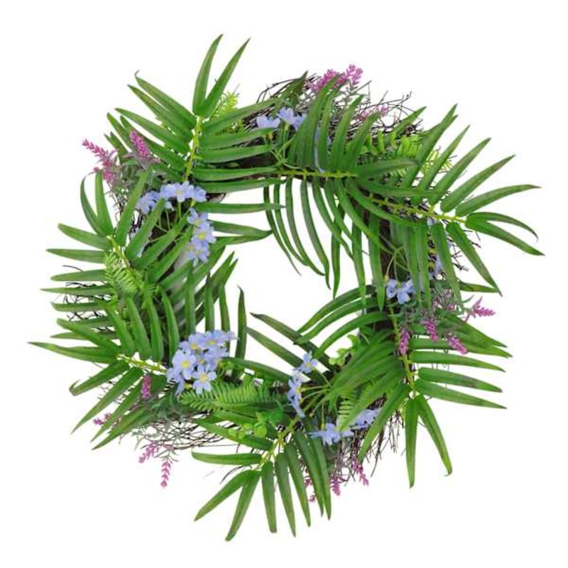 Blossom, Heather & Palm Wreath, 22″