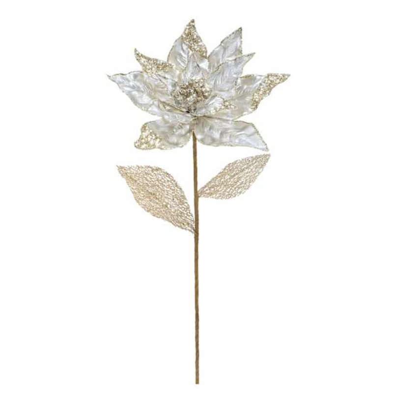 Metallic Poinsettia Stem, 24″