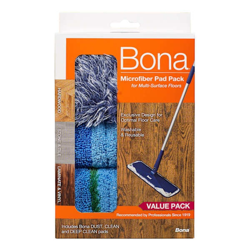 Bona 3-Pad Microfiber Pack Assortment
