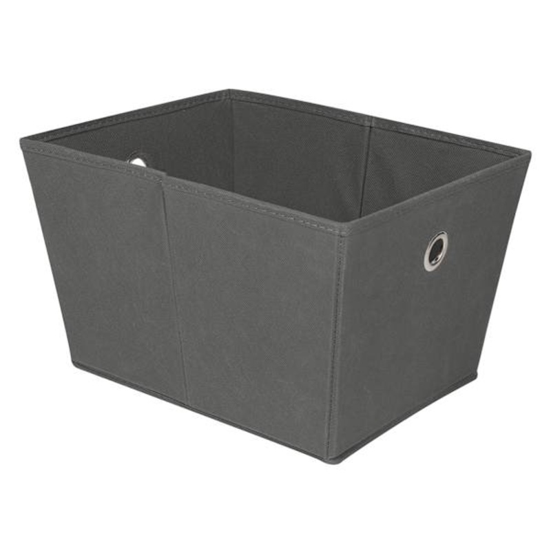 Dark Grey Collapsible Storage Tote, Medium