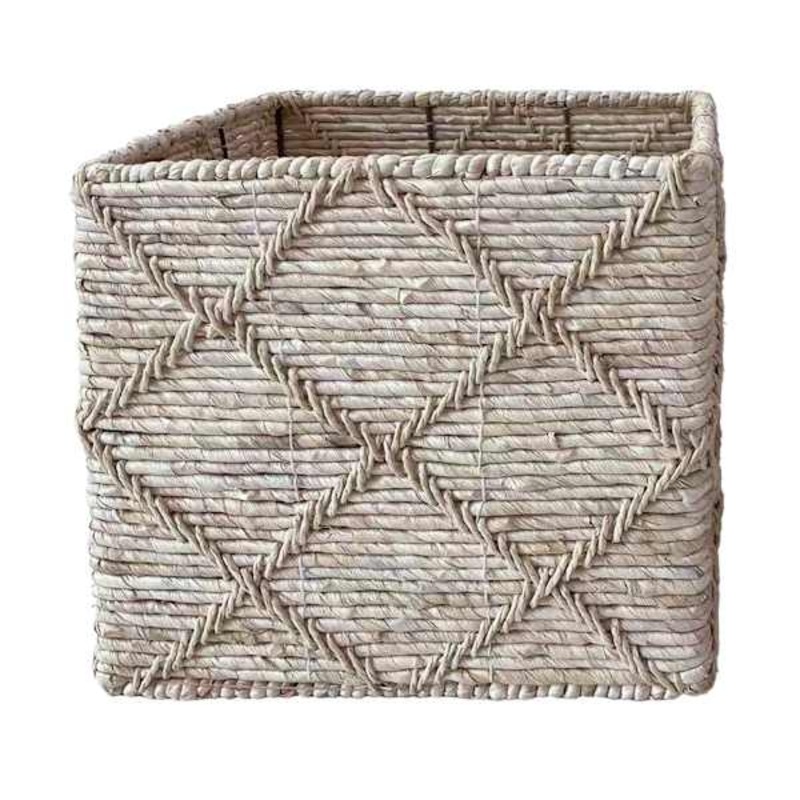 Diamond Weave Square Maize Storage Bins, 13″