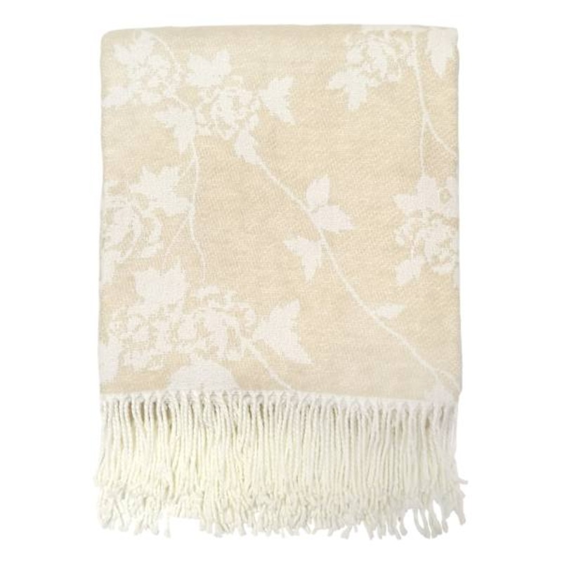 Gold Jacquard Woven Throw Blanket, 50×60