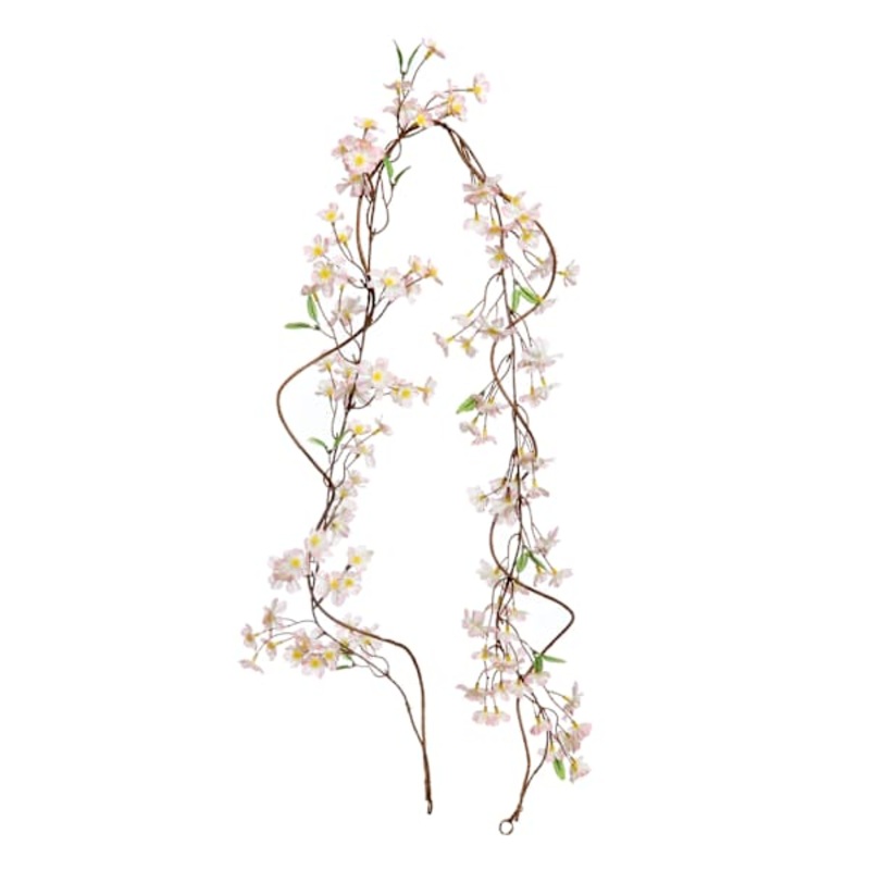 Hanging Pink Peach Blossom Flowers, 72″