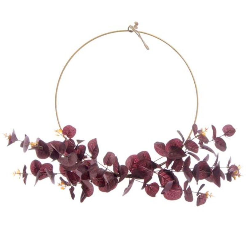 Honeybloom Maroon Eucalyptus Ring, 14″