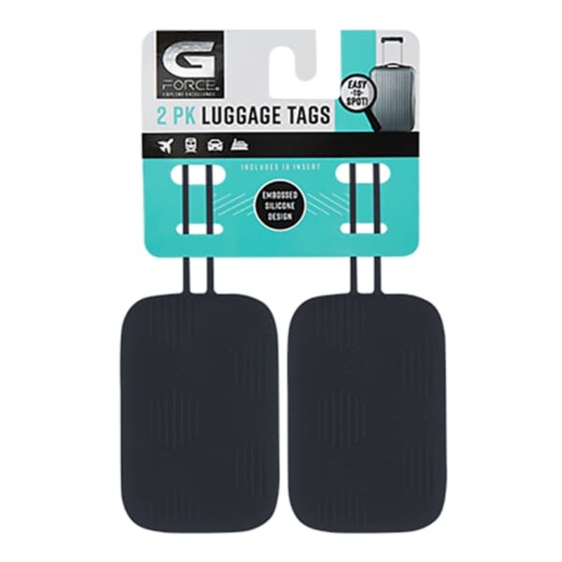 2Pk Embossed Silicone Id Tag