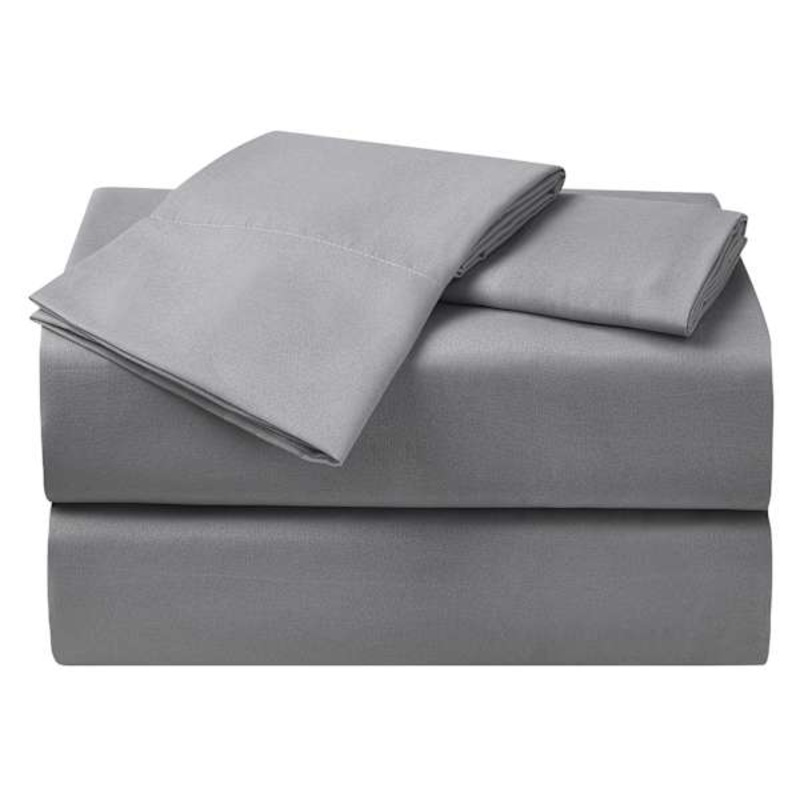 3-Piece Dark Grey Cooling Microfiber Sheet Set, Twin/Twin XL