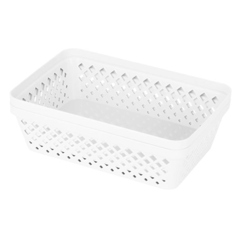 2-Pack White Brickor Storage Trays, Large