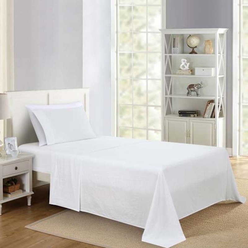 3-Piece Bright White Super Soft Microfiber Sheet Set, Twin/Twin XL