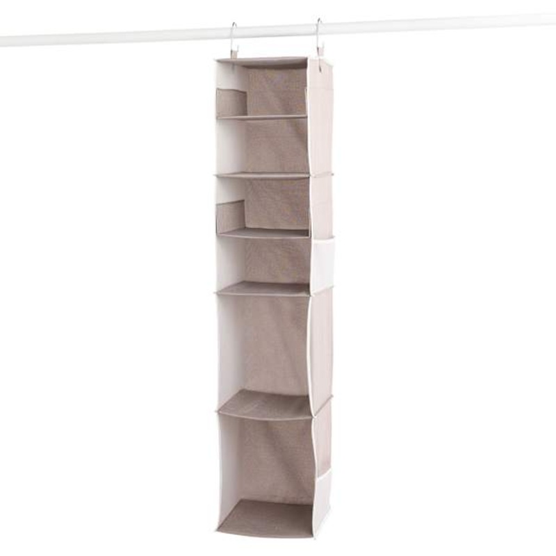 6-Shelf Fabric Hanging Closet Organizer