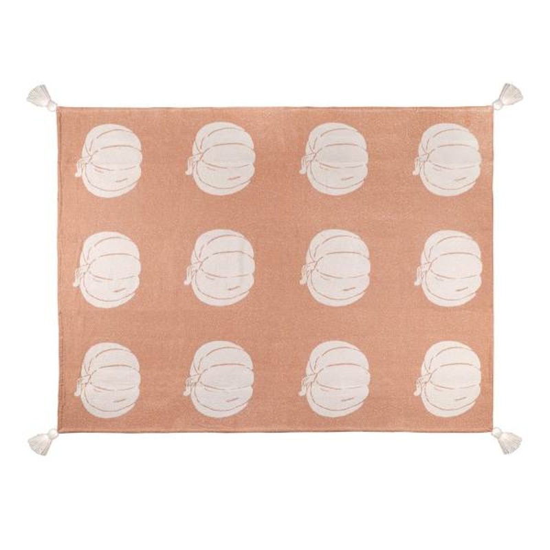 Jacquard Pumpkins Woven Cotton Throw Blanket, 60×50