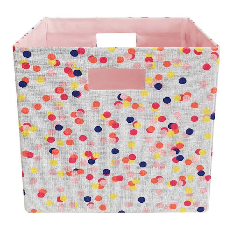 White Confetti Modular Storage Cube, 13″