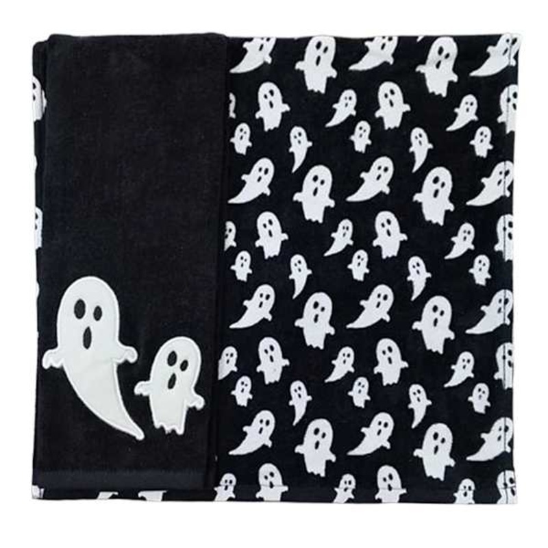 Happy Haunting 2-Pack Happy Haunting Ghost Embroidered Hand Towel Set