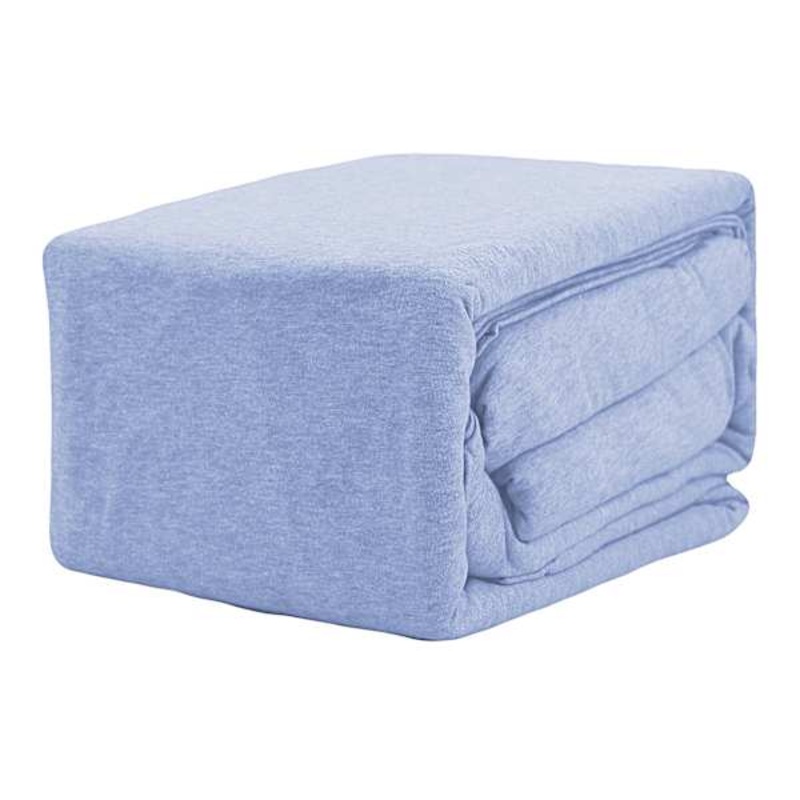 3-Piece Blue Jersey Sheet Set, Twin XL