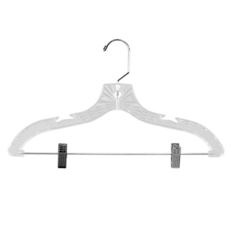 3-Piece Hangers with Clips, Crystal
