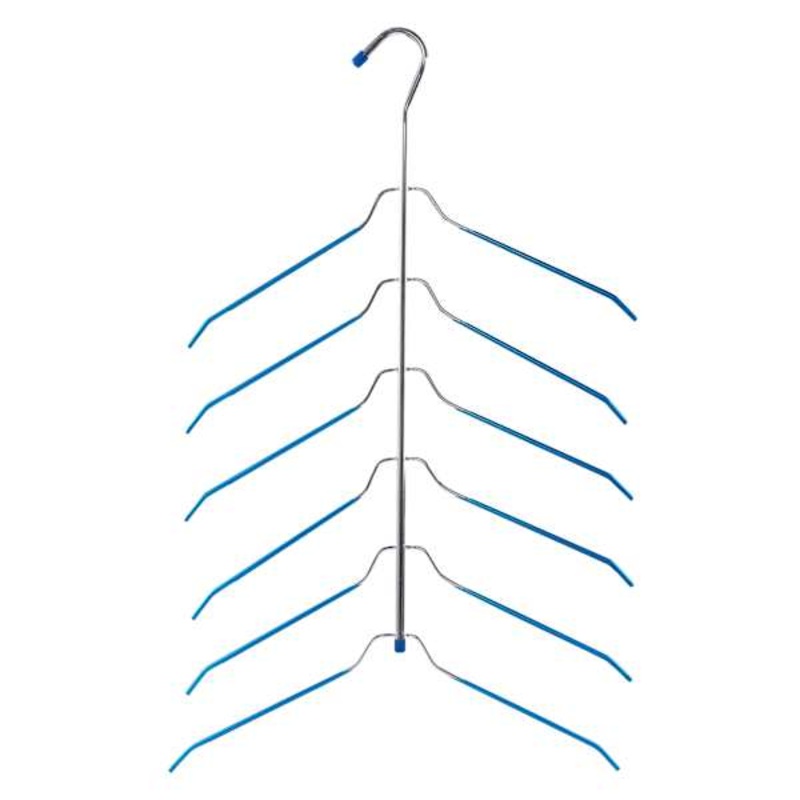6-Layer Gel Grip Blue Shirt Hanger