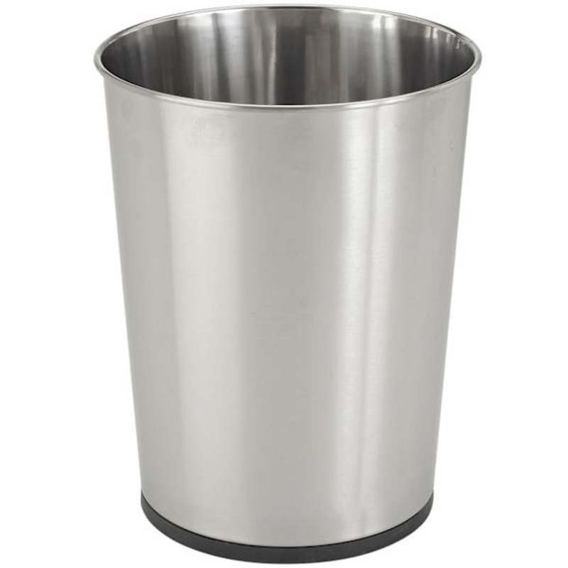 Stainless Steel Finish Wastebasket, 5l