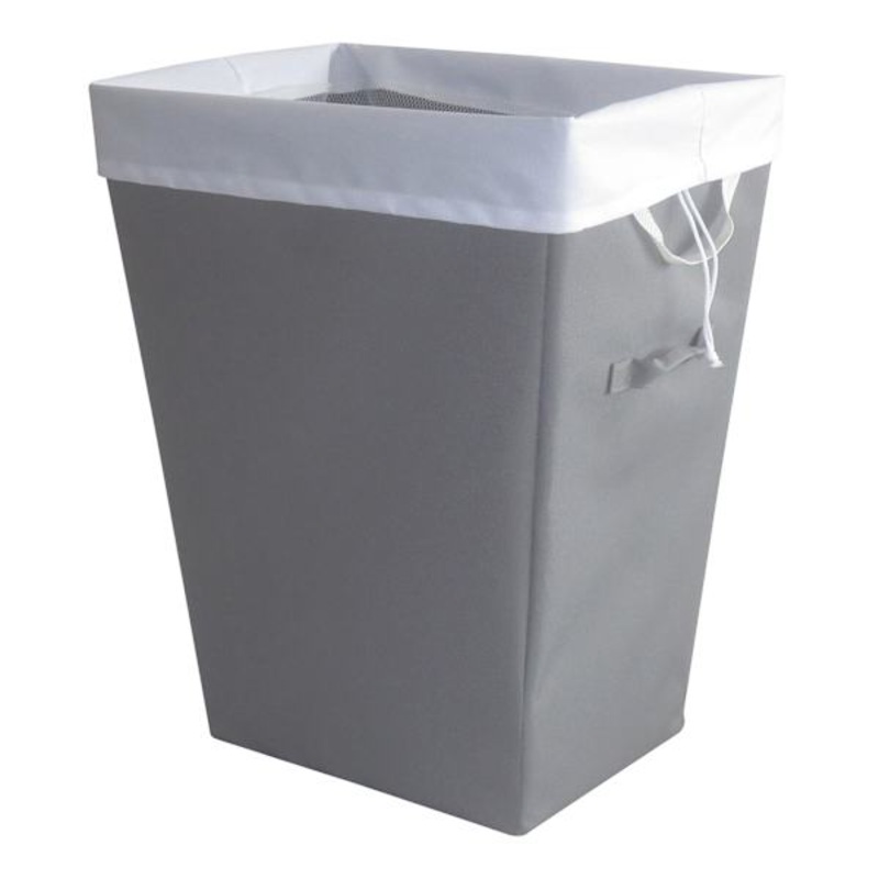 Tapered Laundry Hamper with Removable Liner, Grey