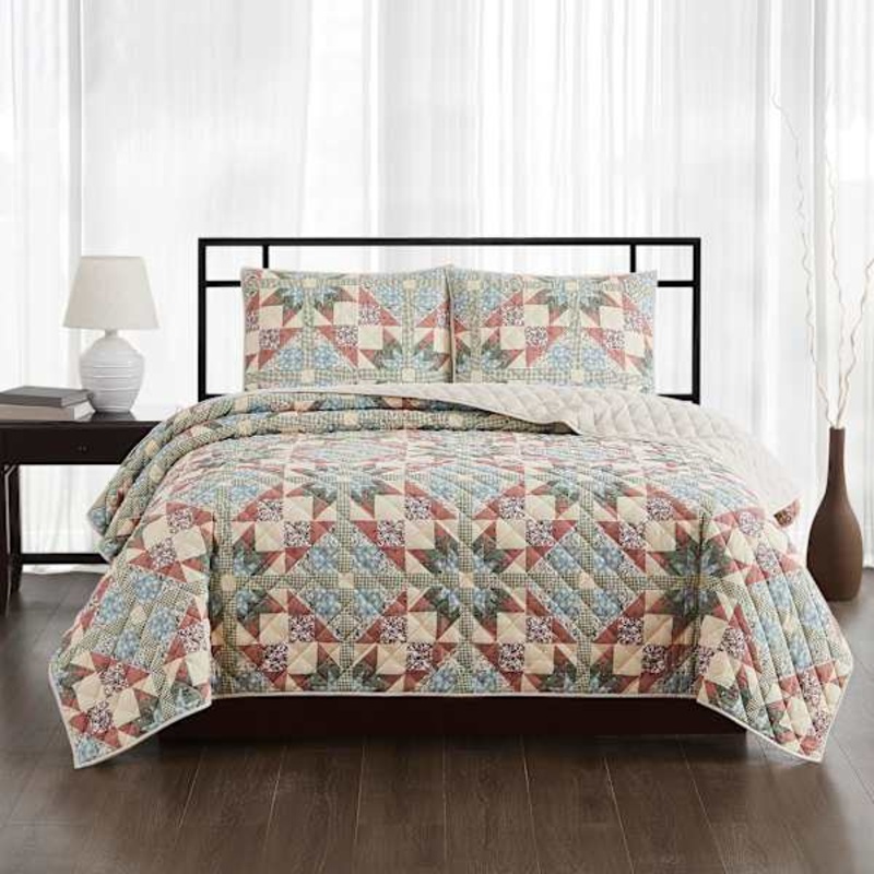 3-Piece Betsy Multicolor Quilt Set, King