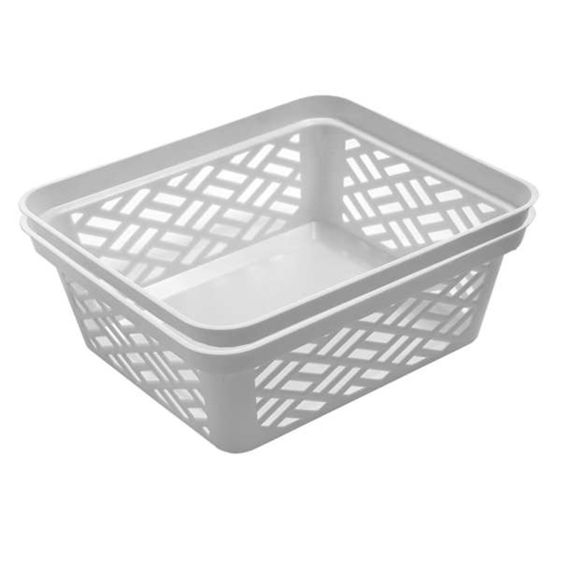2-Pack Grey Brickor Storage Trays, Medium