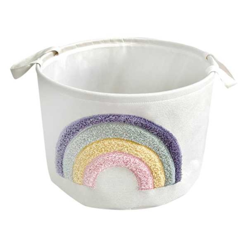 Tiny Dreamers Rainbow Round Storage Bin, Small
