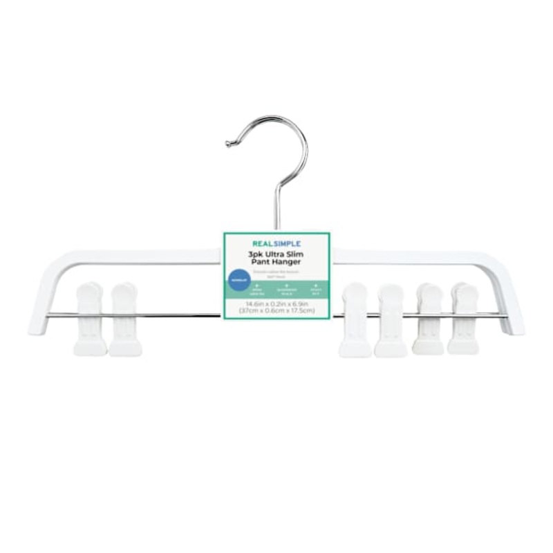 3-Pack Matte Skirt & Pant Hanger, White