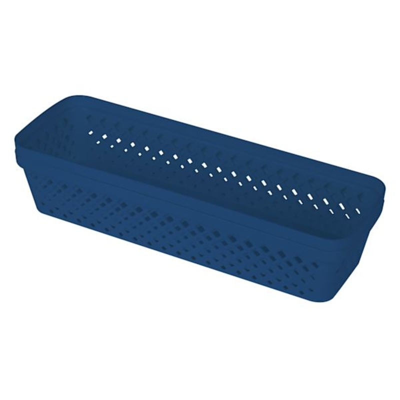 2-Pack Navy Blue Brickor Storage Trays, 1.8l