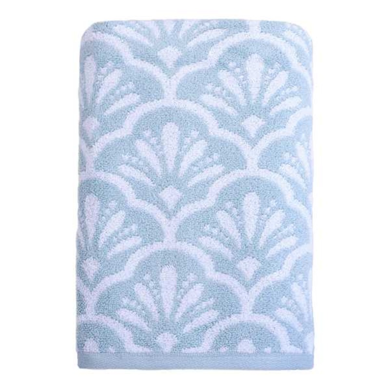 Luxury Jacquard Light Blue Bath Towel, 30×56
