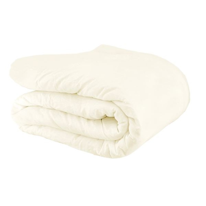 3-Piece Cream Cotton & Linen Blend Comforter Set, Full/Queen