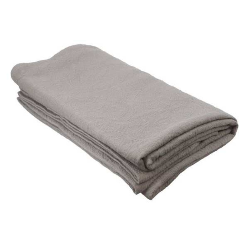 3-Piece Grey Arabesque Jacquard Coverlet Set, King