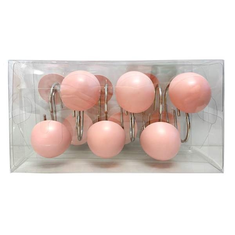 Tiny Dreamers Pink Orb Shower Curtain Hook Set