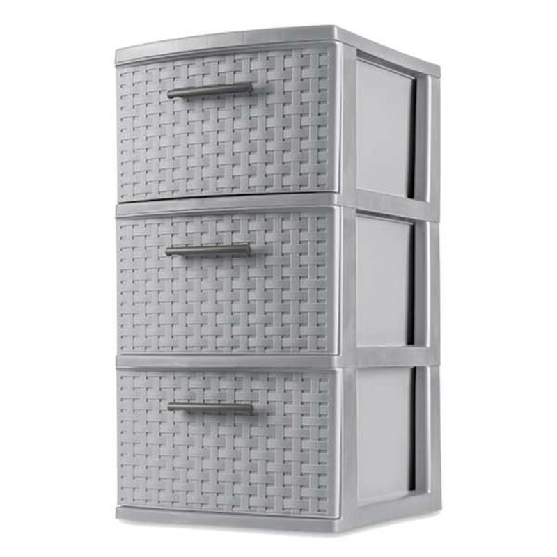 3-Drawer Sterilite Weave Tower