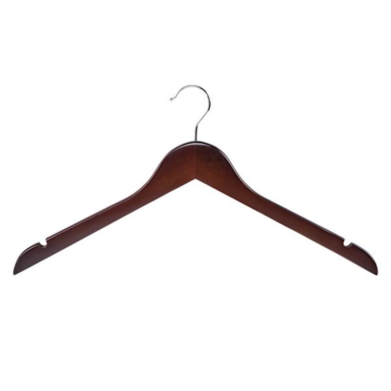 5-Piece Wood Shirt Hangers, Espresso