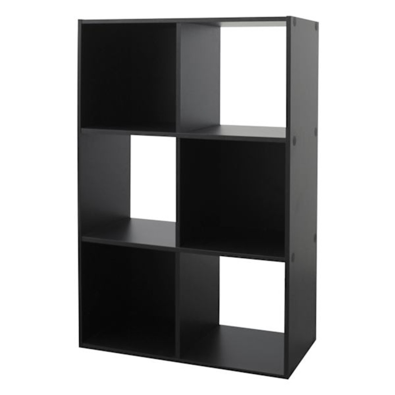 6-Cube Storage Organizer, Black