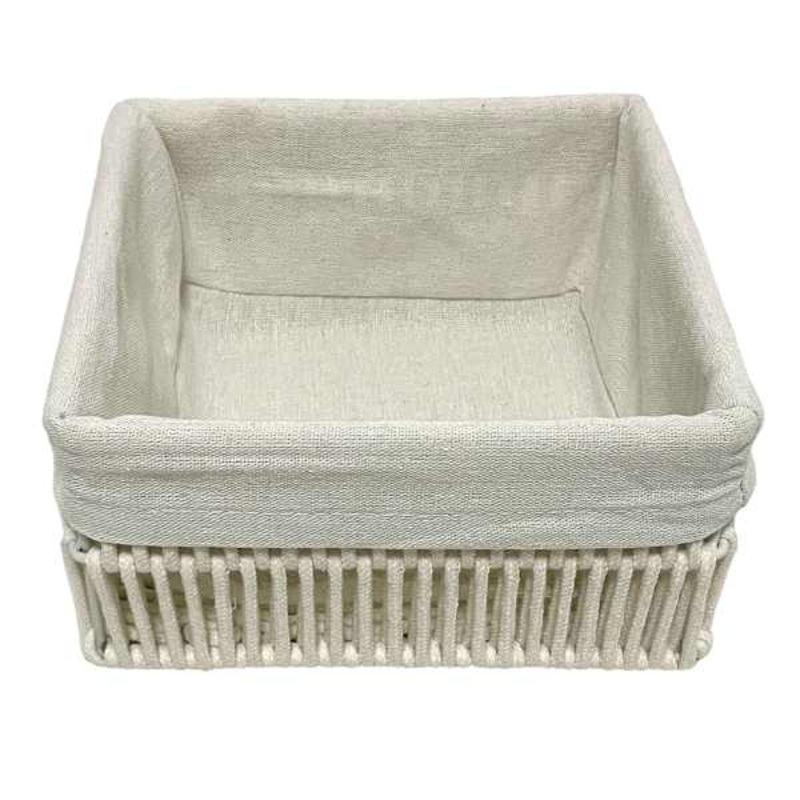 Square Poly Rope Storage Basket, Small