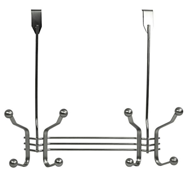 2-Hook Over the Door Hanger, Nickel
