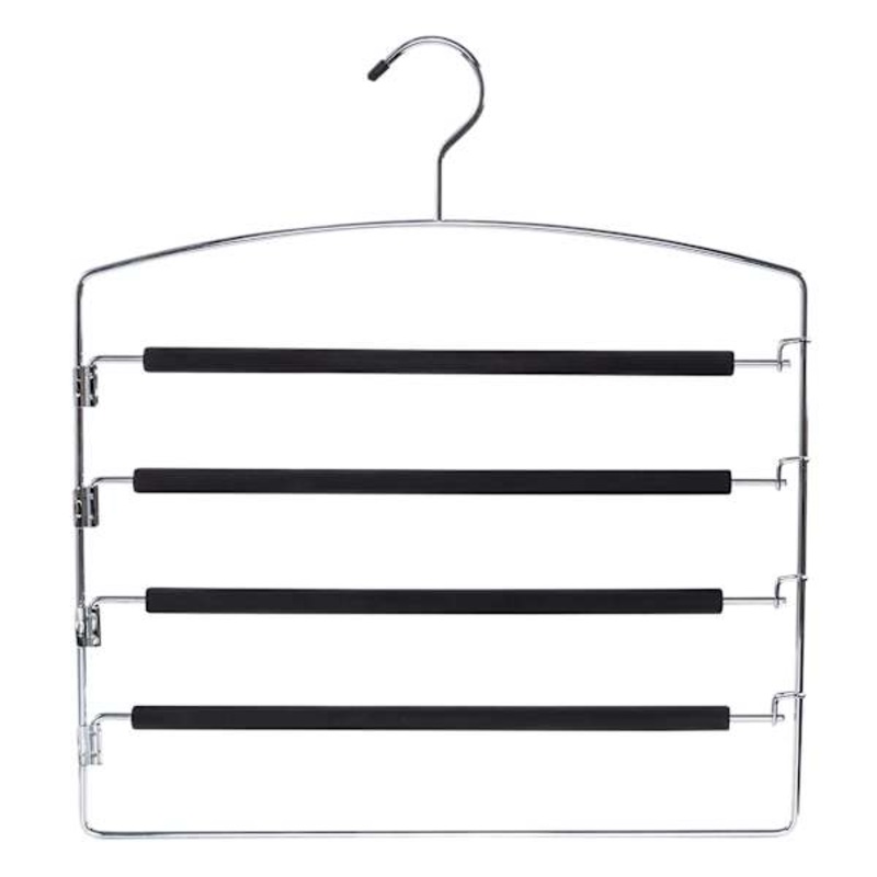 5-Tier Foam Pant Hanger, Black