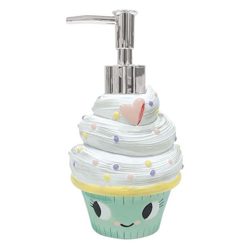 Tiny Dreamers Blue Cupcake Soap Dispenser, 7″