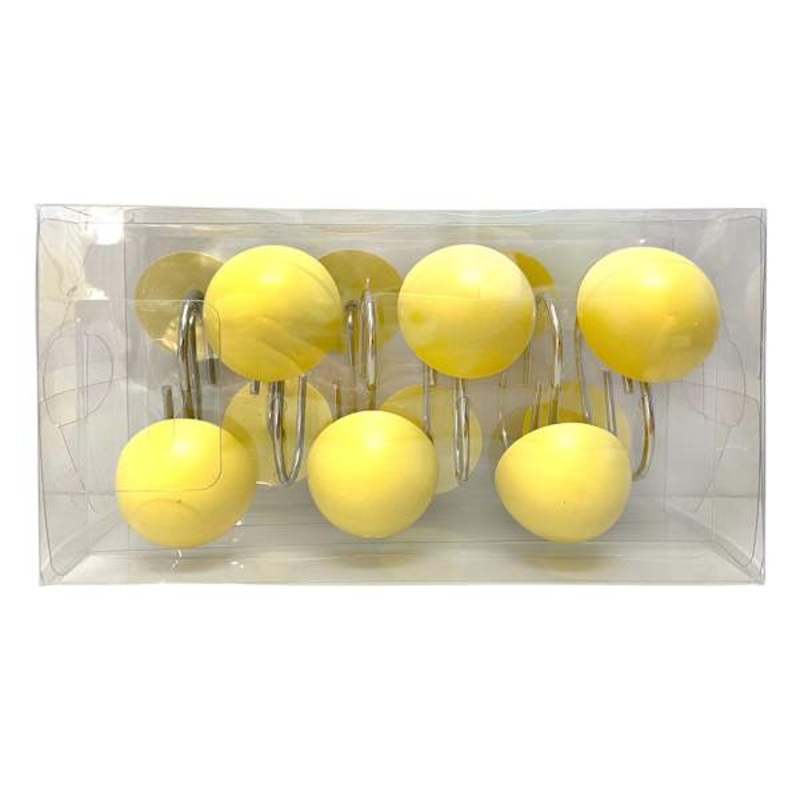 Tiny Dreamers Yellow Orb Shower Curtain Hooks