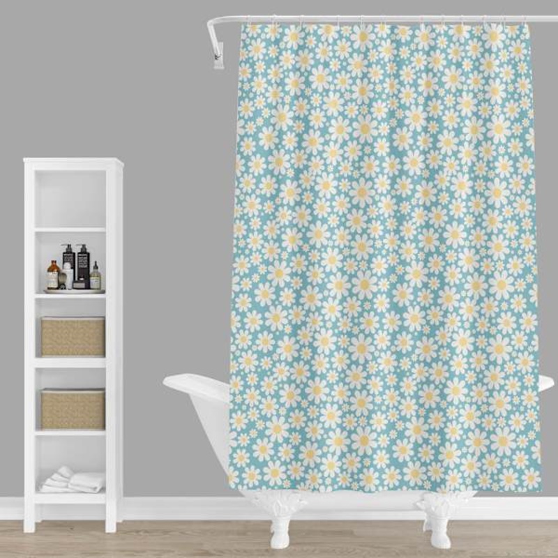 Tiny Dreamers Daisies Printed Shower Curtain, 72″