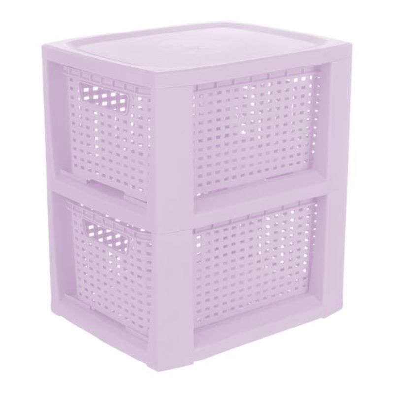 2-Layer Woven Drawer Set, Lavender